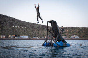 Djibouti, Djibouti, 2020-02-06. French military training into desert. Young officers learn how to survive and combat in 