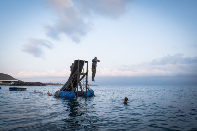 Djibouti, Djibouti, 2020-02-06. French military training into desert. Young officers learn how to survive and combat in 