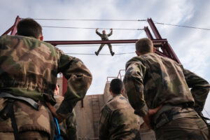 Djibouti, Djibouti, 2020-02-06. French military training into desert. Young officers learn how to survive and combat in 