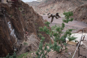 Djibouti, Djibouti, 2020-02-06. French military training into desert. Young officers learn how to survive and combat in 