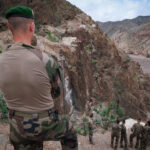 Djibouti, Djibouti, 2020-02-06. French military training into desert. Young officers learn how to survive and combat in