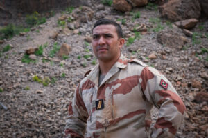 Djibouti, Djibouti, 2020-02-06. French military training into desert. Young officers learn how to survive and combat in 