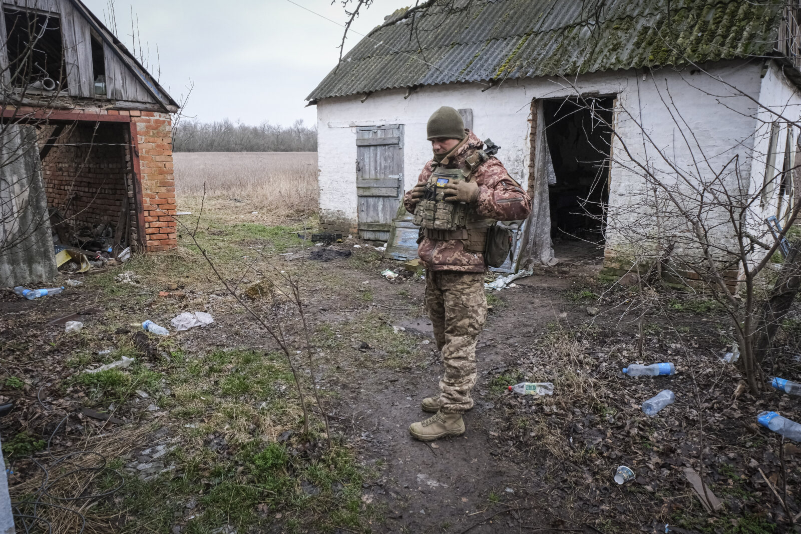 Ukraine, Orikhiv, 2023-03-16. Brigade of ukrainian volunteer army combat in south of Ukraine, in Zaporijia region. From 