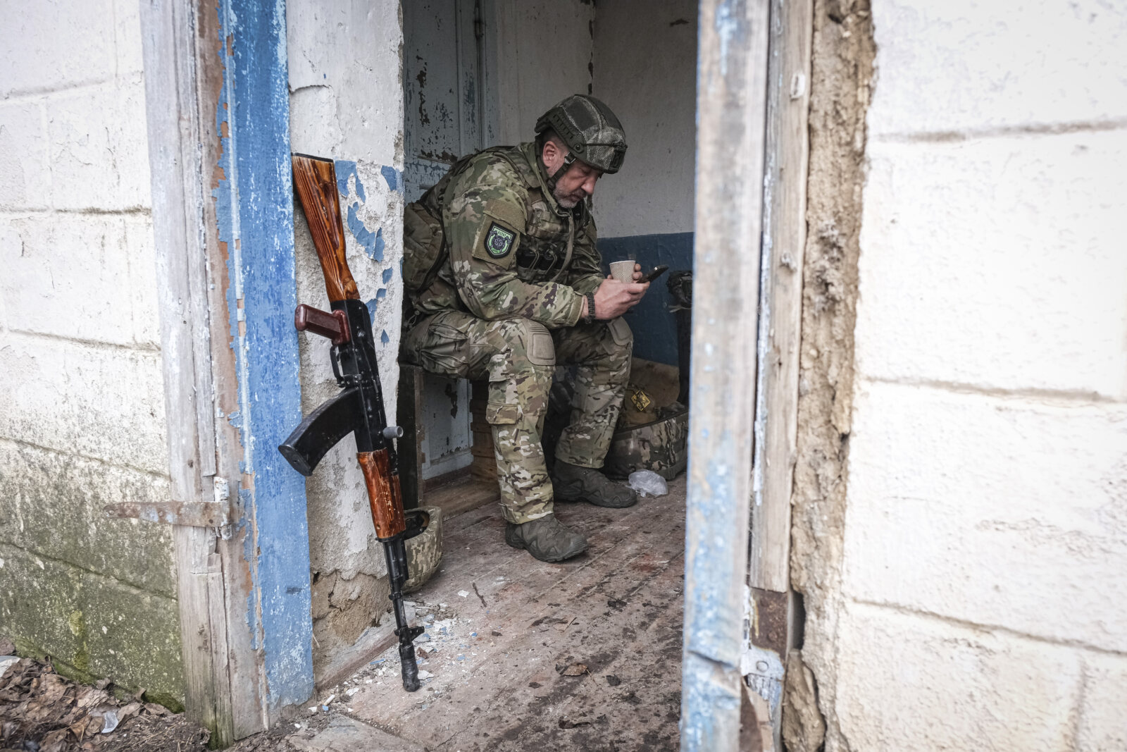 Ukraine, Orikhiv, 2023-03-16. Brigade of ukrainian volunteer army combat in south of Ukraine, in Zaporijia region. From 