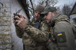 Ukraine, Orikhiv, 2023-03-16. Brigade of ukrainian volunteer army combat in south of Ukraine, in Zaporijia region. From 