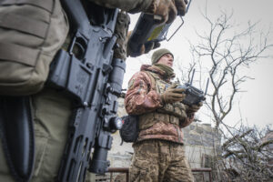 Ukraine, Orikhiv, 2023-03-16. Brigade of ukrainian volunteer army combat in south of Ukraine, in Zaporijia region. From 