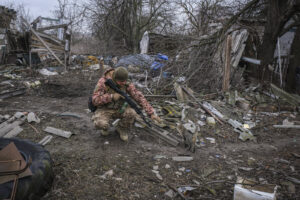Ukraine, Orikhiv, 2023-03-16. Brigade of ukrainian volunteer army combat in south of Ukraine, in Zaporijia region. From 