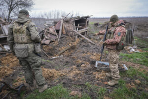 Ukraine, Orikhiv, 2023-03-16. Brigade of ukrainian volunteer army combat in south of Ukraine, in Zaporijia region. From 