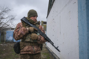 Ukraine, Orikhiv, 2023-03-16. Brigade of ukrainian volunteer army combat in south of Ukraine, in Zaporijia region. From 