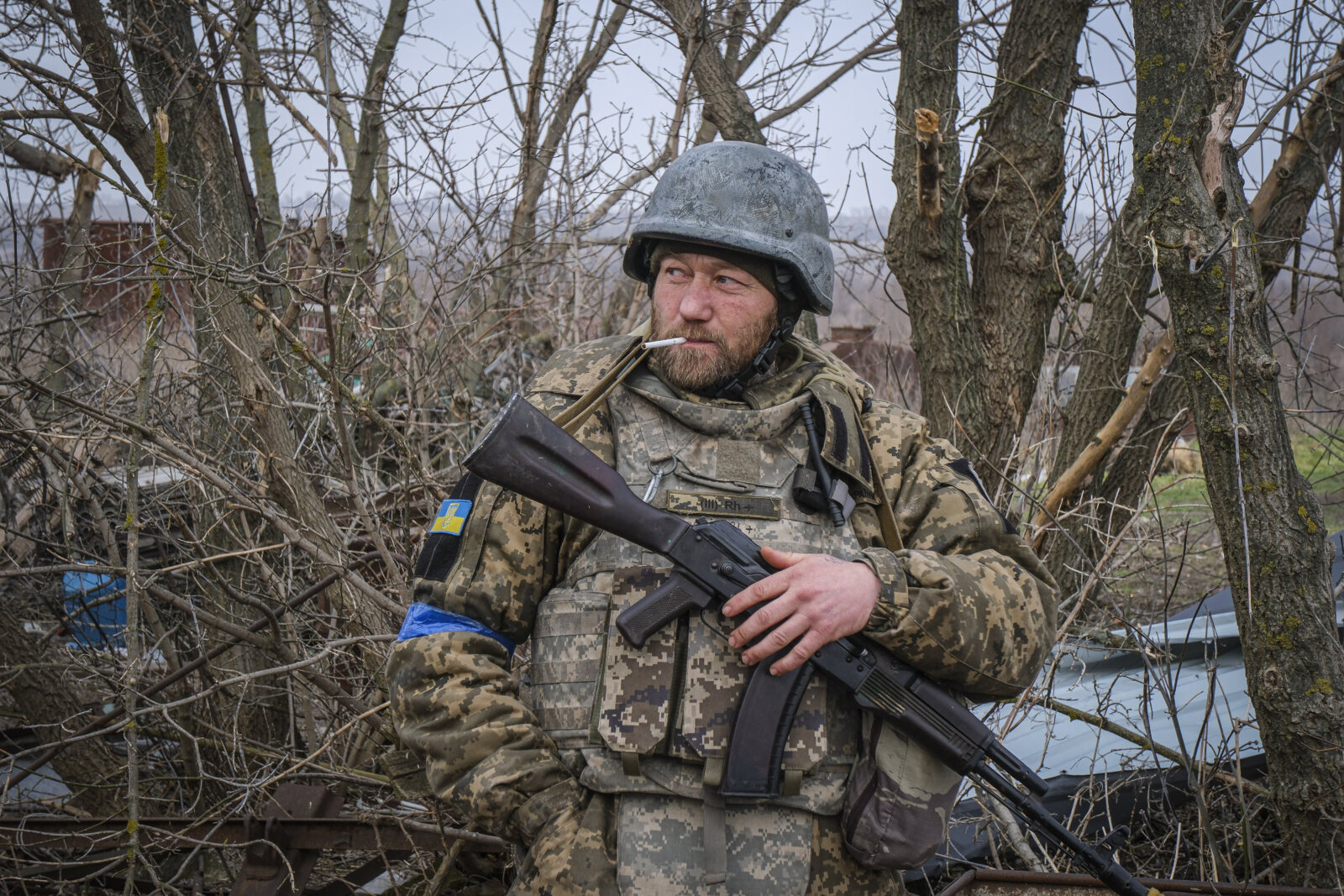 Ukraine, Huliaipole, 2023-03-19. Brigade of ukrainian volunteer army combat in south of Ukraine, in Zaporijia region. Fr