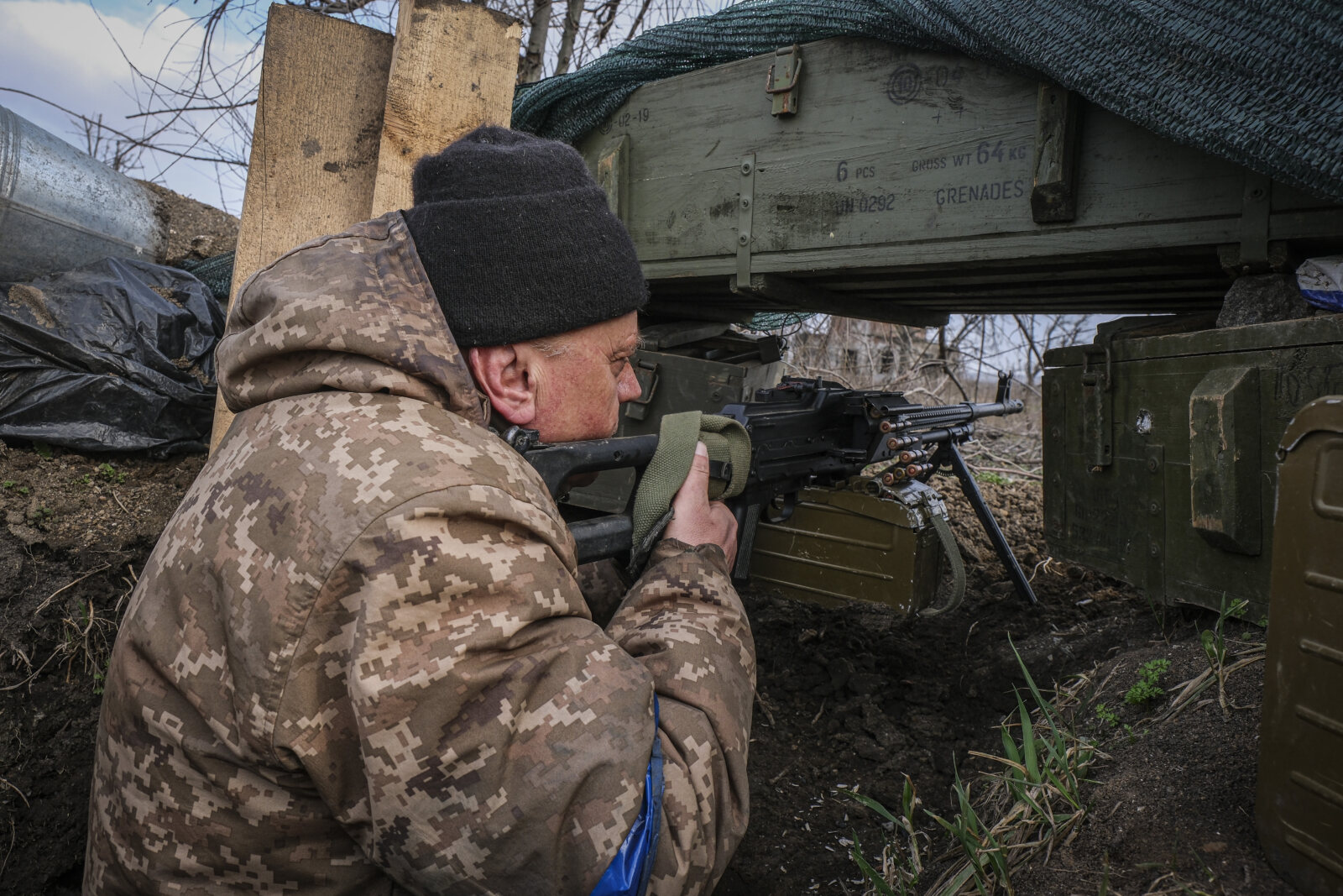 Ukraine, Huliaipole, 2023-03-19. Brigade of ukrainian volunteer army combat in south of Ukraine, in Zaporijia region. Fr