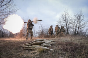 Ukraine, Huliaipole, 2023-03-19. Brigade of ukrainian volunteer army combat in south of Ukraine, in Zaporijia region. Fr