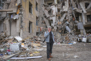 Ukraine, Kramatorsk, 2023-03-21. At few kilometers from the front line in Bakhmut, the city is hit by the russian forces