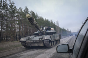 Ukraine, Sloviansk, 2023-03-20. On the road to the front line in Bakhmut, ukrainian army prepare for counter offensive a
