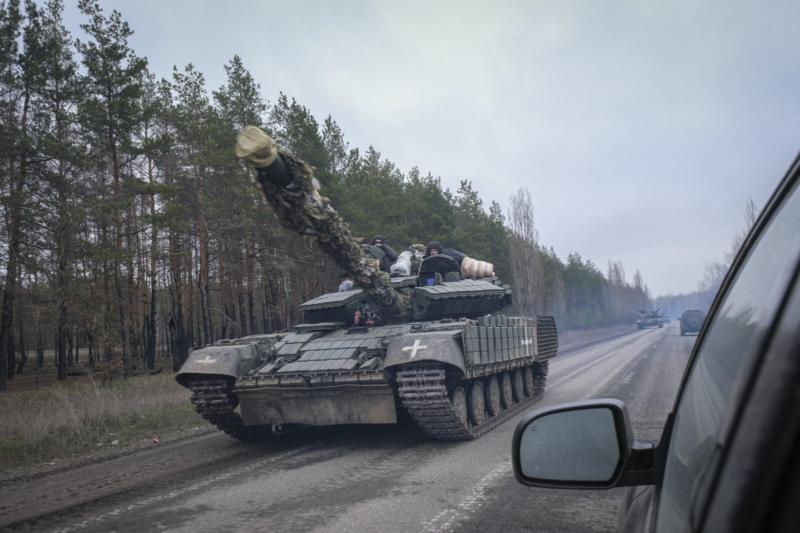 Ukraine, Sloviansk, 2023-03-20. On the road to the front line in Bakhmut, ukrainian army prepare for counter offensive a