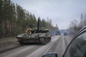 Ukraine, Sloviansk, 2023-03-20. On the road to the front line in Bakhmut, ukrainian army prepare for counter offensive a
