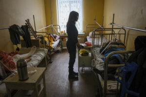 Ukraine, Kramatorsk, 2023-03-21. At few kilometers from the front line in Bakhmut, the city is hit by the russian forces