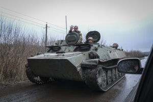 Ukraine, Tchassiv Yar, 2023-03-19. At few kilometers from the front line in Bakhmut, ukrainian army prepare for counter 