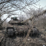 Ukraine, Tchassiv Yar, 2023-03-22. At few kilometers from the front line in Bakhmut, the city was almost destroy by the