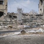 Ukraine, Tchassiv Yar, 2023-03-22. At few kilometers from the front line in Bakhmut, the city was almost destroy by the