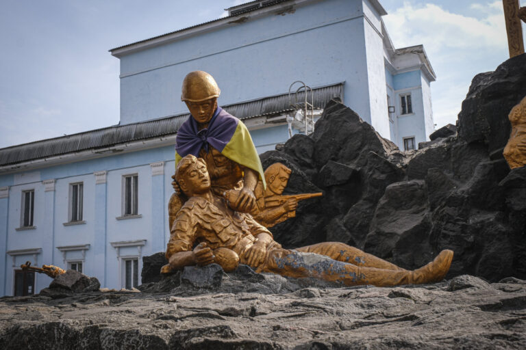 Ukraine, Tchassiv Yar, 2023-03-22. At few kilometers from the front line in Bakhmut, the city was almost destroy by the 