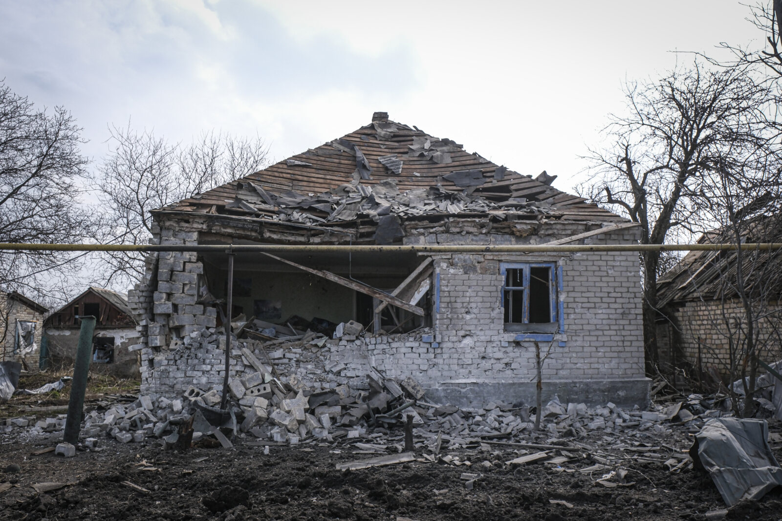 Ukraine, Tchassiv Yar, 2023-03-22. At few kilometers from the front line in Bakhmut, the city was almost destroy by the 