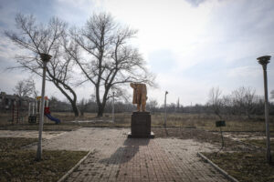 Ukraine, Tchassiv Yar, 2023-03-22. At few kilometers from the front line in Bakhmut, the city was almost destroy by the 