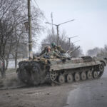 Ukraine, Tchassiv Yar, 2023-03-22. At few kilometers from the front line in Bakhmut, the city was almost destroy by the