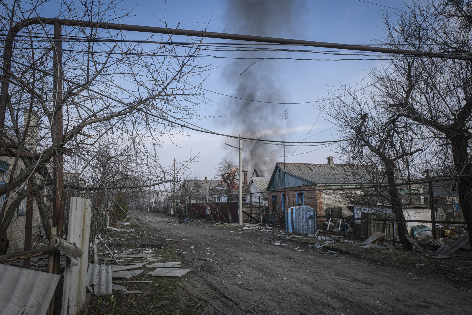 Ukraine, Tchassiv Yar, 2023-03-22. At few kilometers from the front line in Bakhmut, the city was almost destroy by the 