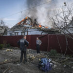 Ukraine, Tchassiv Yar, 2023-03-22. At few kilometers from the front line in Bakhmut, the city was almost destroy by the