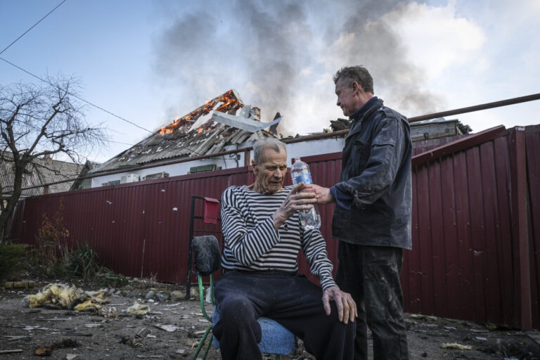 Ukraine, Tchassiv Yar, 2023-03-22. At few kilometers from the front line in Bakhmut, the city was almost destroy by the 