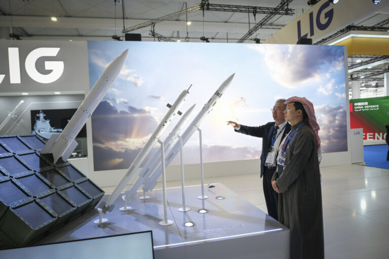 Saudia Arabia, Riyadh, 2024-02-04. The world defense show brings together 770 exhibitors, including manufacturers and ar
