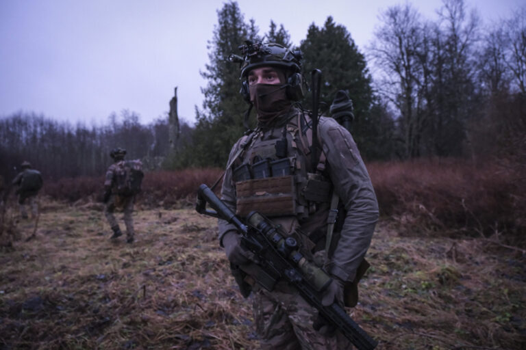 Estonia, Tapa, 2025-12-03. On mission Lynx, French soldiers of the NATO enhanced Forward Presence battlegroup train in t