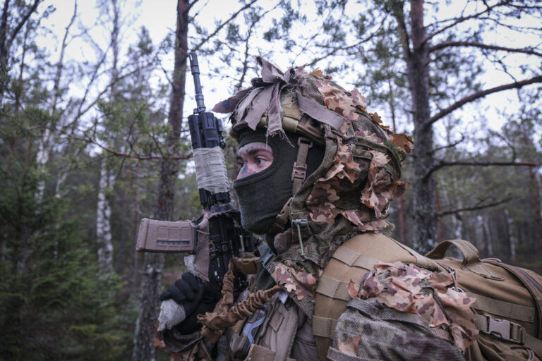 Estonia, Tapa, 2025-12-03. On mission Lynx, French soldiers of the NATO enhanced Forward Presence battlegroup train in t