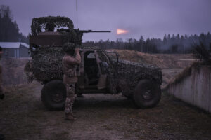 Estonia, Tapa, 2025-12-03. On mission Lynx, French soldiers of the NATO enhanced Forward Presence battlegroup train in t