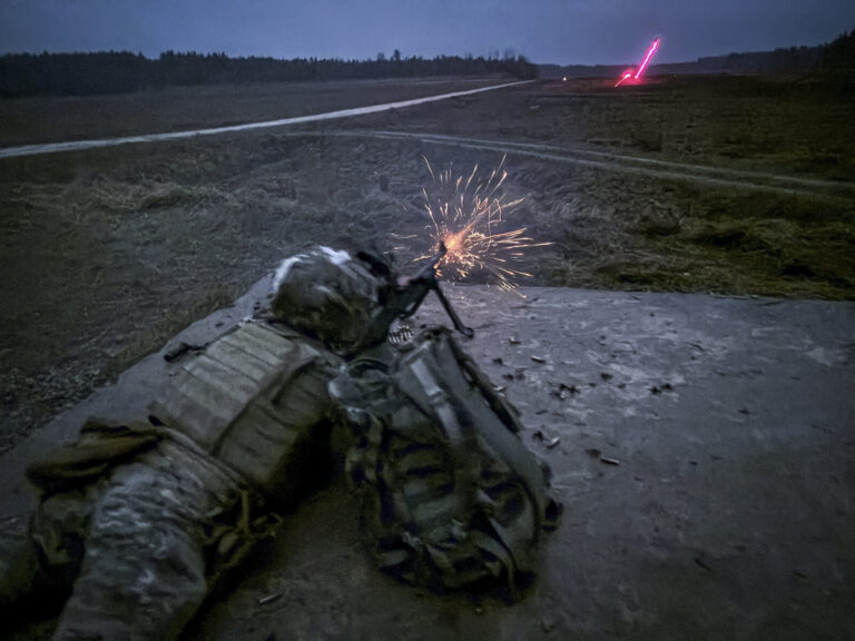 Estonia, Tapa, 2025-12-03. On mission Lynx, French soldiers of the NATO enhanced Forward Presence battlegroup train in t