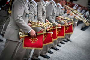 France, Castres, 2019-07-18. Change of command ceremonies at the 8th marine infantry parachute regiment in Castres, wher