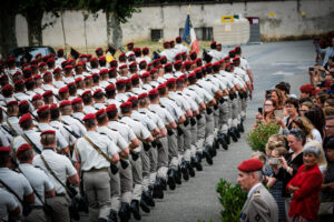 France, Castres, 2019-07-18. Change of command ceremonies at the 8th marine infantry parachute regiment in Castres, wher