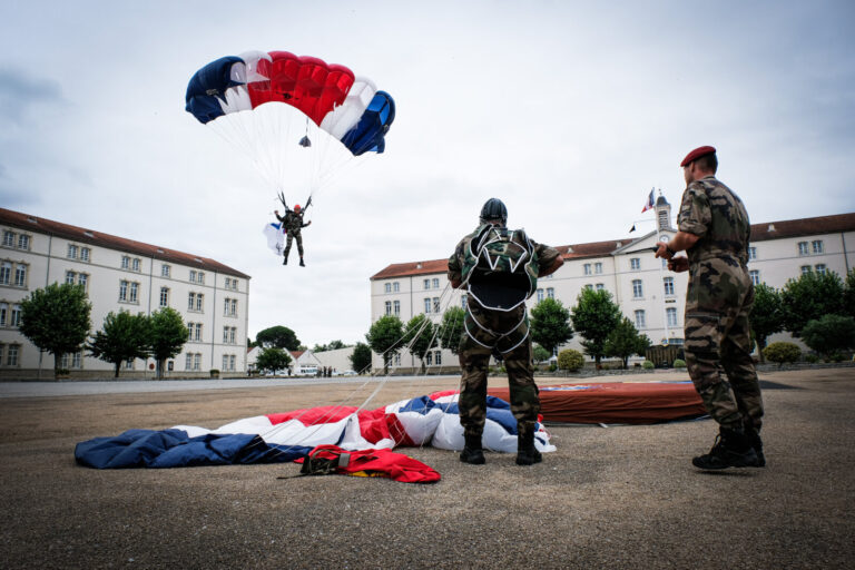 France, Castres, 2019-07-18. Change of command ceremonies at the 8th marine infantry parachute regiment in Castres, wher