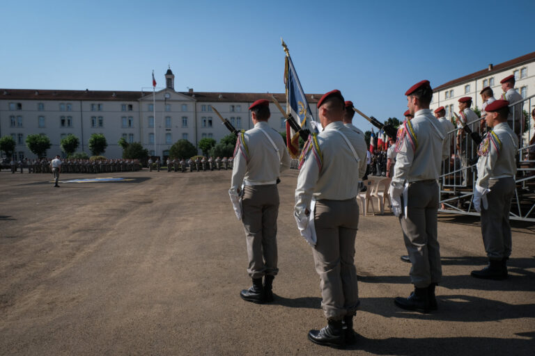 France, Castres, 2021-07-22. Change of command ceremonies at the 8th marine infantry parachute regiment in Castres, wher