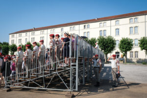 France, Castres, 2021-07-22. Change of command ceremonies at the 8th marine infantry parachute regiment in Castres, wher