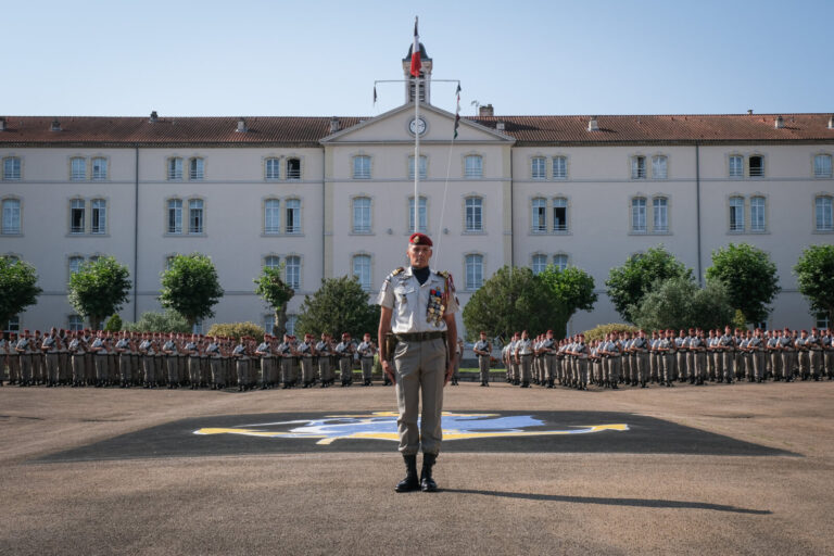 France, Castres, 2021-07-22. Change of command ceremonies at the 8th marine infantry parachute regiment in Castres, wher