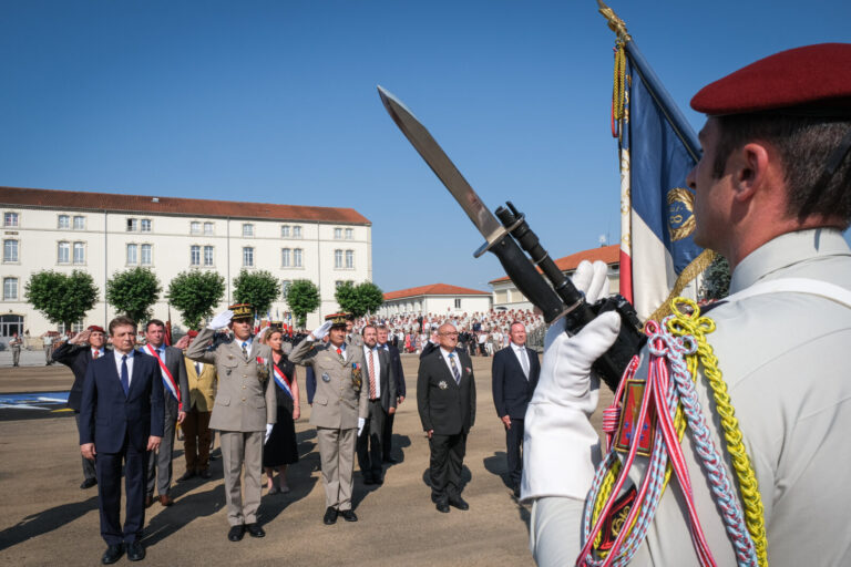 France, Castres, 2021-07-22. Change of command ceremonies at the 8th marine infantry parachute regiment in Castres, wher