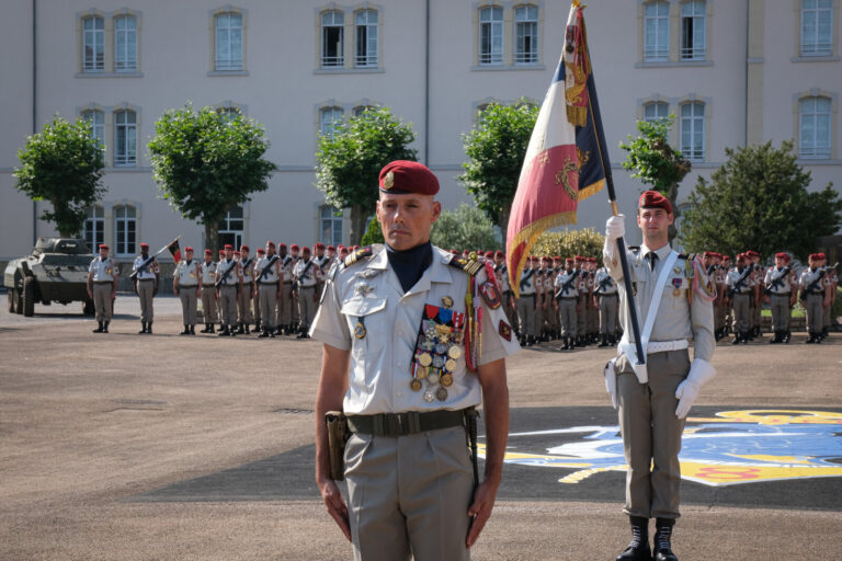 France, Castres, 2021-07-22. Change of command ceremonies at the 8th marine infantry parachute regiment in Castres, wher