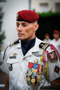 France, Castres, 2019-07-18. Change of command ceremonies at the 8th marine infantry parachute regiment in Castres, wher