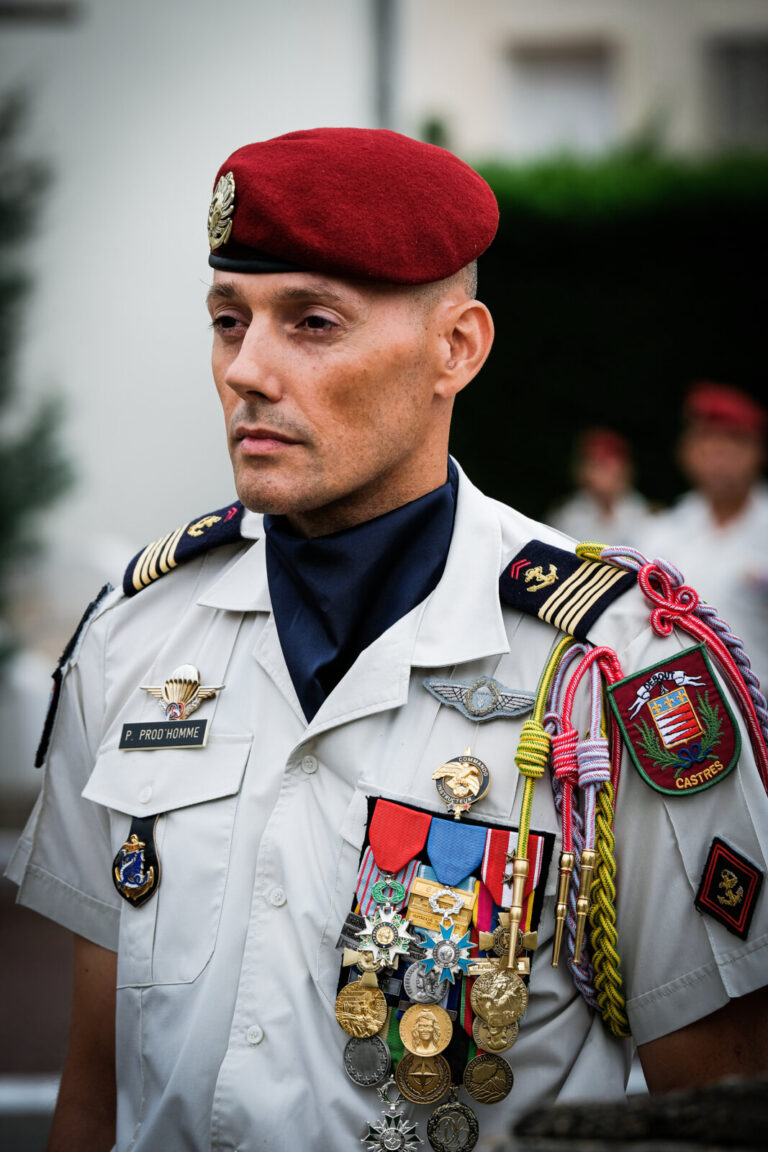 France, Castres, 2019-07-18. Change of command ceremonies at the 8th marine infantry parachute regiment in Castres, wher