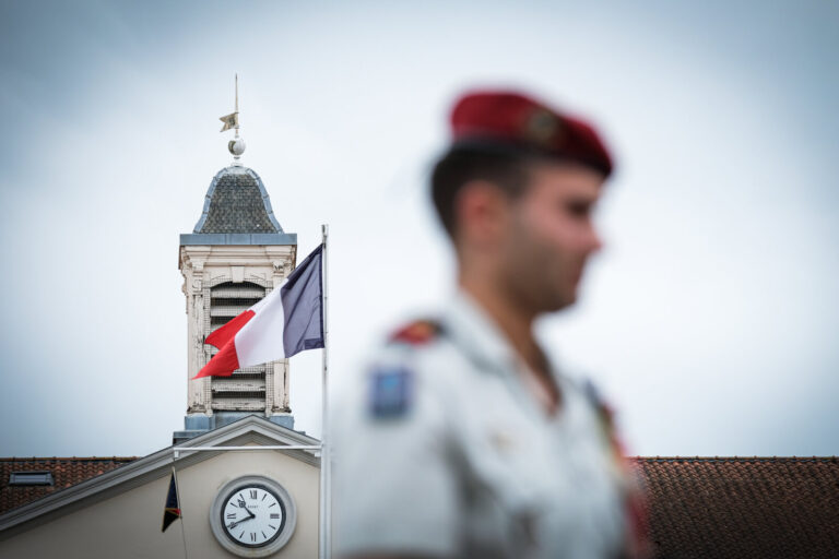 France, Castres, 2019-07-18. Change of command ceremonies at the 8th marine infantry parachute regiment in Castres, wher