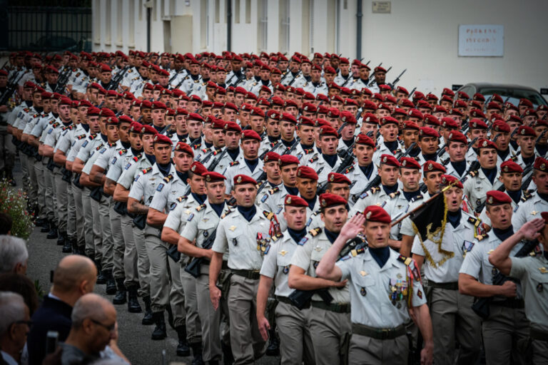 France, Castres, 2019-07-18. Change of command ceremonies at the 8th marine infantry parachute regiment in Castres, wher