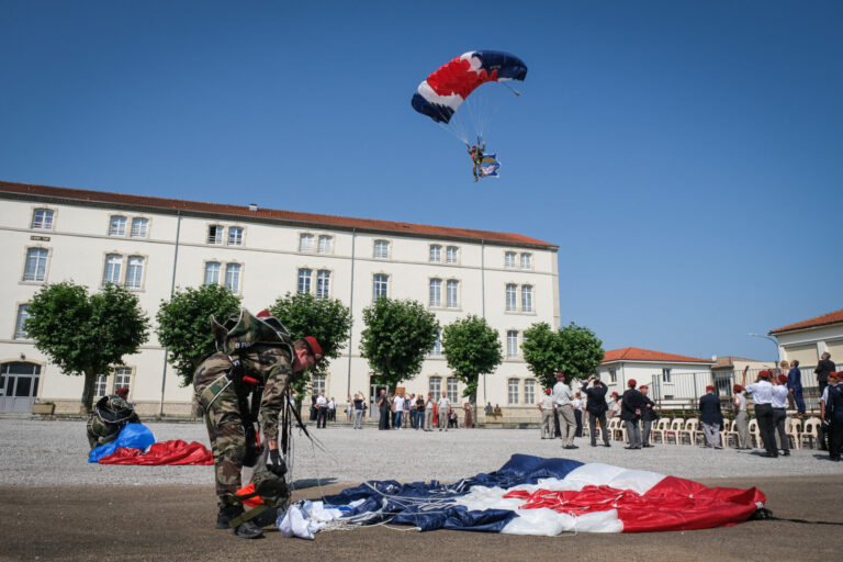 France, Castres, 2021-07-22. Change of command ceremonies at the 8th marine infantry parachute regiment in Castres, wher