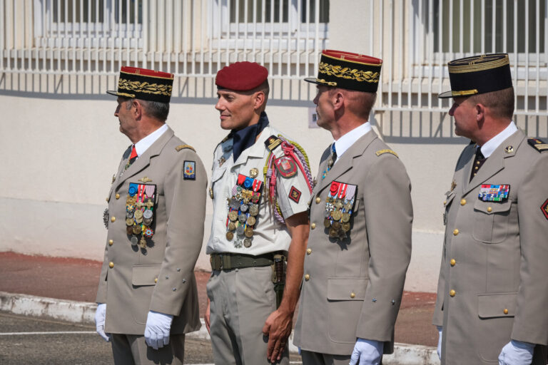 France, Castres, 2021-07-22. Change of command ceremonies at the 8th marine infantry parachute regiment in Castres, wher